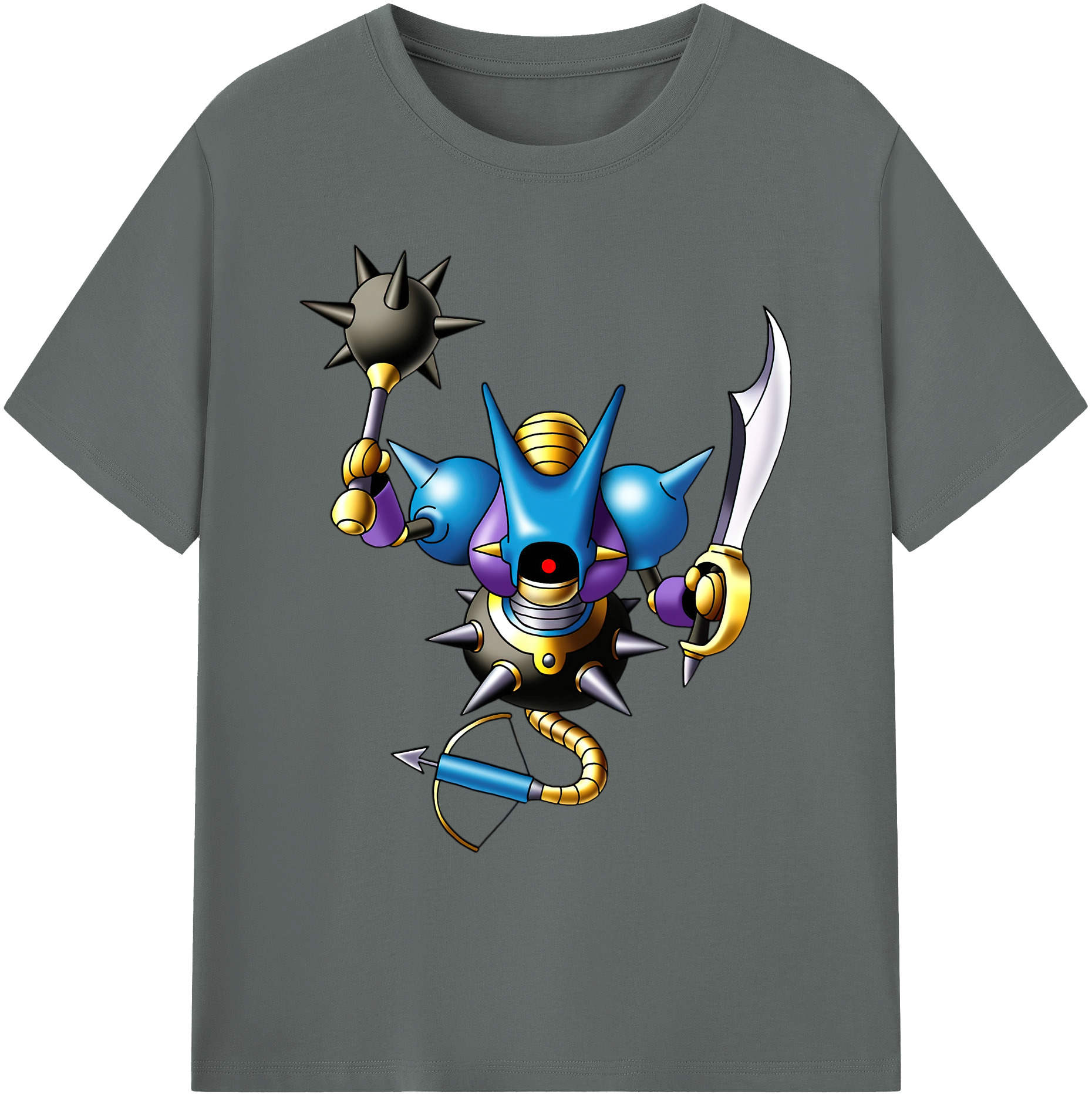 （画像用） ドラゴンクエスト Doragon Kuesuto Dragon Quest 綿100％ メンズ半袖Tシャツ｜肌触りやわらか＆通気性